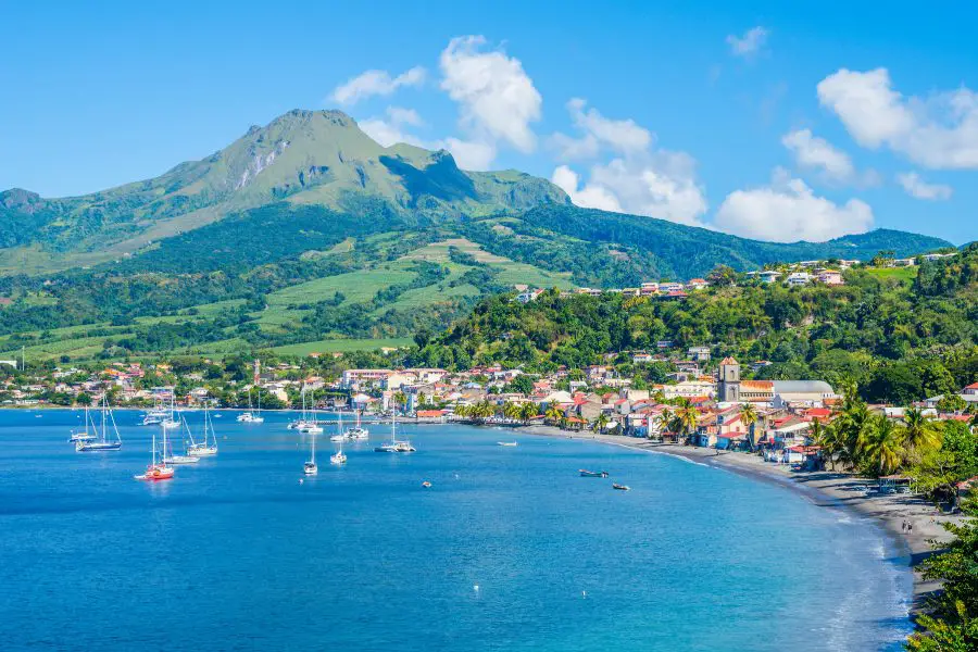 Paysage de Martinique, avec la Montagne Pelée