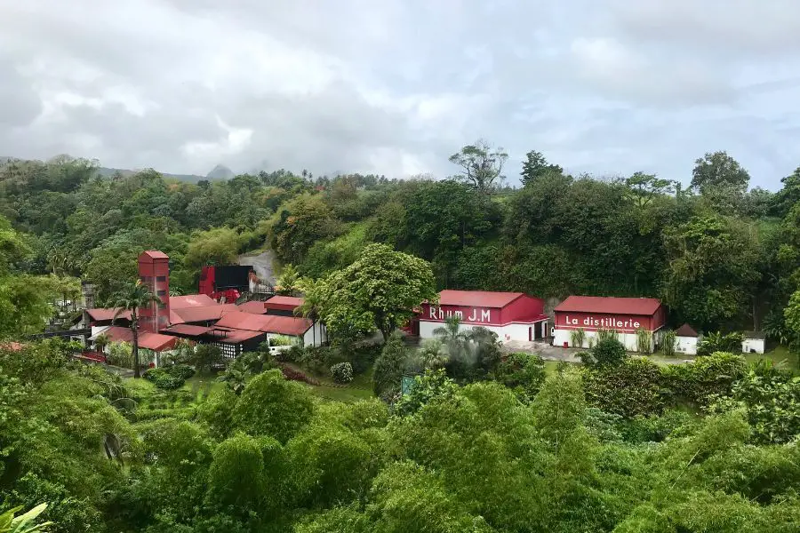 Rhum de Martinique - L'impressionnante vue quand on surplombe la distillerie J.M
